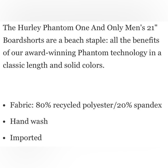 🎯Hurley Black Silver Phantom One & Only Board Shorts - Picture 5 of 16